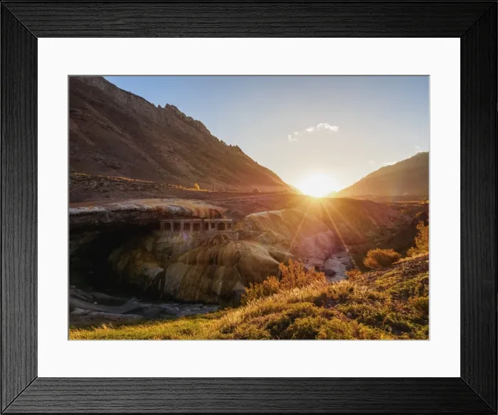 Framed Print : The Inca Bridge (Puente del Inca) at sunset, Central Andes, Mendoza Province, Argentina Framed Print : The Inca Bridge (Puente del Inca) at sunset, Central Andes, Mendoza Province, Argentina