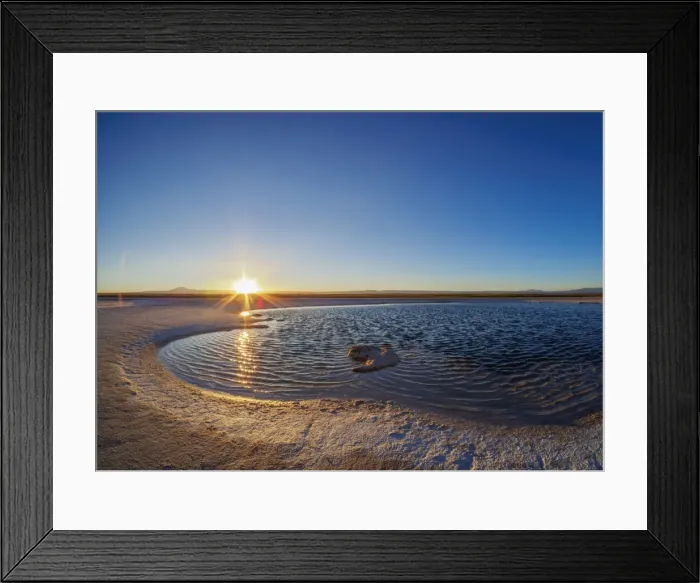 Framed Print : Laguna Piedra at sunset, Salar de Atacama, Antofagasta Region, Chile, South America Framed Print : Laguna Piedra at sunset, Salar de Atacama, Antofagasta Region, Chile, South America
