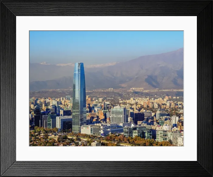 Framed Print : Providencia with Gran Torre Santiago seen from the Metropolitan Park, Santiago, Chile Framed Print : Providencia with Gran Torre Santiago seen from the Metropolitan Park, Santiago, Chile