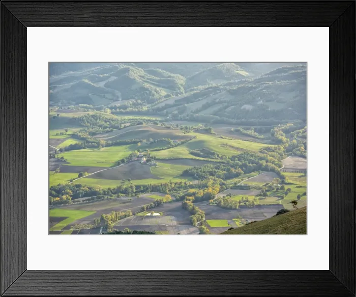Framed Print : Valley at sunset in autumn, Monte Cucco Park, Apennines, Umbria, Italy, Europe Framed Print : Valley at sunset in autumn, Monte Cucco Park, Apennines, Umbria, Italy, Europe