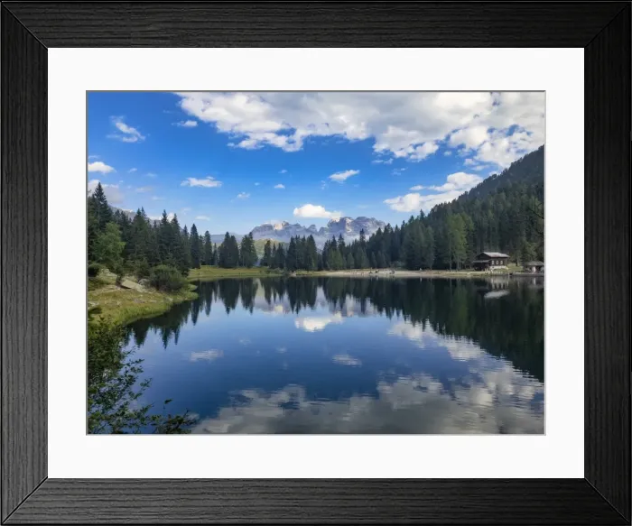 Framed Print : Reflections, Lake Nambino and Brenta mountain range, Rendena Valley, Trentino, Italy Framed Print : Reflections, Lake Nambino and Brenta mountain range, Rendena Valley, Trentino, Italy