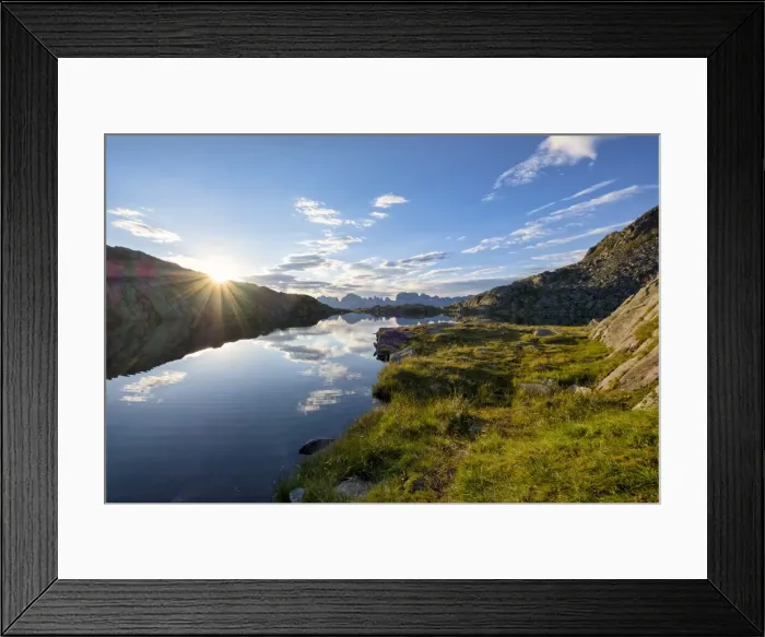 Framed Print : Lake Nero and Brenta mountain range at sunrise, Rendena Valley, Trentino, Italy, Europe Framed Print : Lake Nero and Brenta mountain range at sunrise, Rendena Valley, Trentino, Italy, Europe