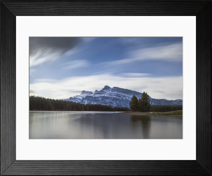 Framed Print : Long exposure landscape of the Two Jack Lake in the Banff National Park, UNESCO World Heritage Site Framed Print : Long exposure landscape of the Two Jack Lake in the Banff National Park, UNESCO World Heritage Site