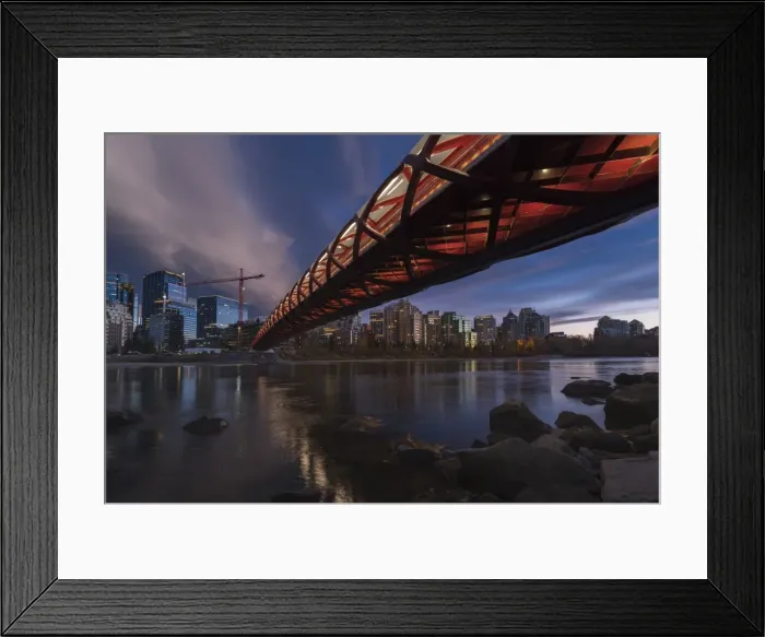Framed Print : Calgary cityscape with Peace Bridge, Calgary, Alberta, Canada, North America Framed Print : Calgary cityscape with Peace Bridge, Calgary, Alberta, Canada, North America