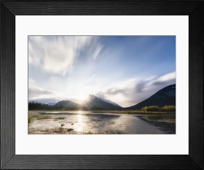 Framed Print : Sunrise at the Vermilion Lakes, Banff National Park, UNESCO World Heritage Site, Canadian Rockies Framed Print : Sunrise at the Vermilion Lakes, Banff National Park, UNESCO World Heritage Site, Canadian Rockies