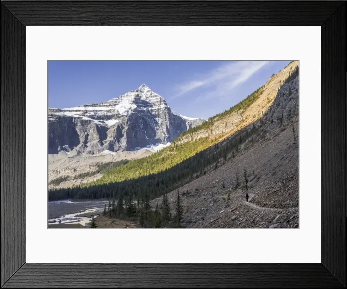 Framed Print : Hiking in the Mount Robson Provincial Park, UNESCO World Heritage Site, with a view Framed Print : Hiking in the Mount Robson Provincial Park, UNESCO World Heritage Site, with a view