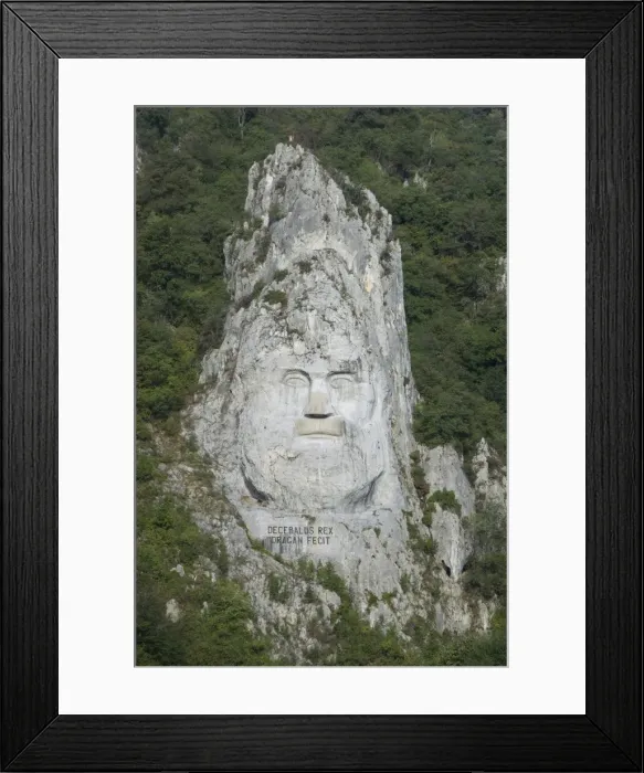 Framed Print : King Decabalus Rock Carving, Danube Gorge, Romania, Europe Framed Print : King Decabalus Rock Carving, Danube Gorge, Romania, Europe