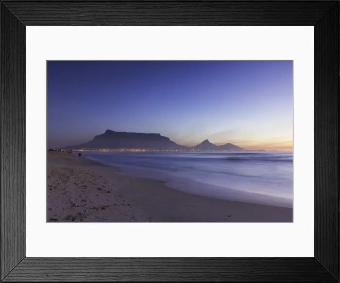 Framed Print : View of Table Mountain from Milnerton Beach at sunset, Cape Town, Western Cape, South Africa Framed Print : View of Table Mountain from Milnerton Beach at sunset, Cape Town, Western Cape, South Africa
