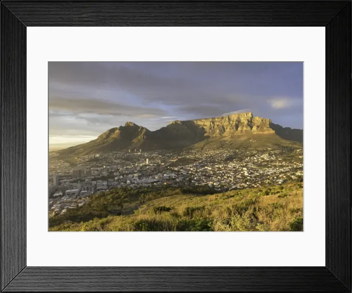 Framed Print : Table Mountain at dawn, Cape Town, Western Cape, South Africa, Africa Framed Print : Table Mountain at dawn, Cape Town, Western Cape, South Africa, Africa