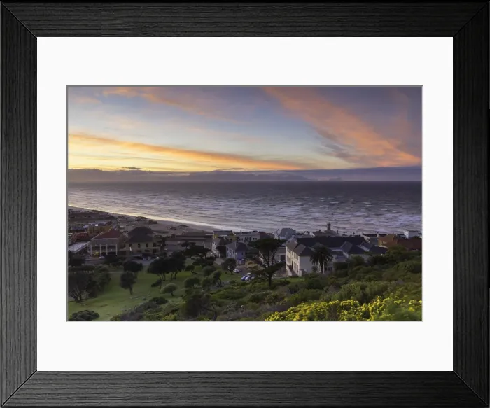 Framed Print : Muizenberg Beach at dawn, Cape Town, Western Cape, South Africa, Africa Framed Print : Muizenberg Beach at dawn, Cape Town, Western Cape, South Africa, Africa