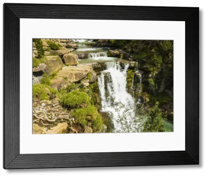 Framed Print : Steps of limestone strata make a waterfall on the Rio Arazas, upper Ordesa Valley Framed Print : Steps of limestone strata make a waterfall on the Rio Arazas, upper Ordesa Valley