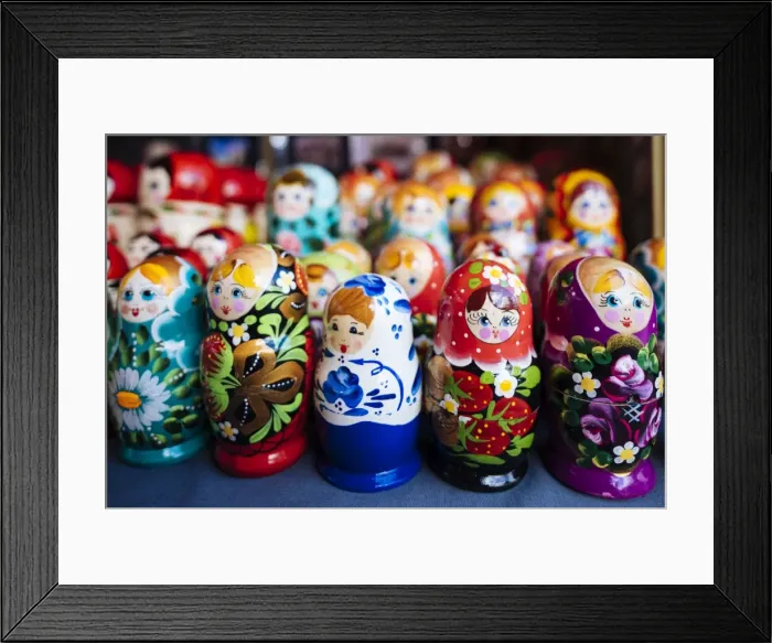 Framed Print : Souvenir Russian dolls for sale, Old Town, Tallinn, Estonia, Europe Framed Print : Souvenir Russian dolls for sale, Old Town, Tallinn, Estonia, Europe