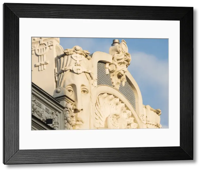Framed Print : Art Noveau architecture in Central Riga, Latvia, Baltic States, Europe Framed Print : Art Noveau architecture in Central Riga, Latvia, Baltic States, Europe
