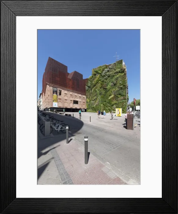 Framed Print : Caixa Form, Museum, Architect Herzog and De Meuron, Madrid, Spain, Europe Framed Print : Caixa Form, Museum, Architect Herzog and De Meuron, Madrid, Spain, Europe