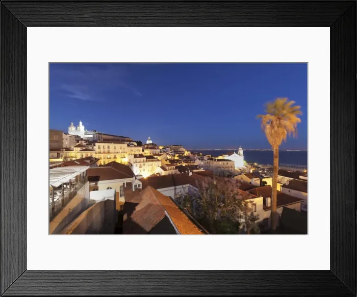 Framed Print : Santa Luzia viewpoint, Sao Vicente de Fora monastery, National Pantheon, Alfama district Framed Print : Santa Luzia viewpoint, Sao Vicente de Fora monastery, National Pantheon, Alfama district