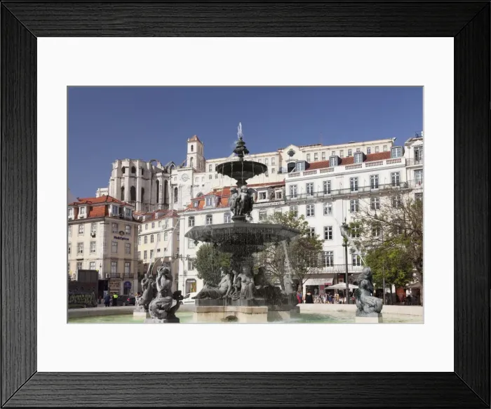 Framed Print : Rossio, Praca Dom Pedro IV, Convento do Carmo Monastery, Baixa, Lisbon, Portugal, Europe Framed Print : Rossio, Praca Dom Pedro IV, Convento do Carmo Monastery, Baixa, Lisbon, Portugal, Europe