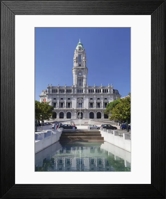 Framed Print : Town hall, Avenida dos Aliados, Porto (Oporto), Portugal, Europe Framed Print : Town hall, Avenida dos Aliados, Porto (Oporto), Portugal, Europe