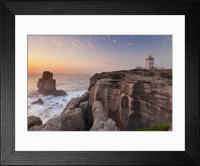 Framed Print : Cabo Carvoeiro lighthouse, Costa da Prata, Silver Coast, Peniche, Atlantic Ocean Framed Print : Cabo Carvoeiro lighthouse, Costa da Prata, Silver Coast, Peniche, Atlantic Ocean