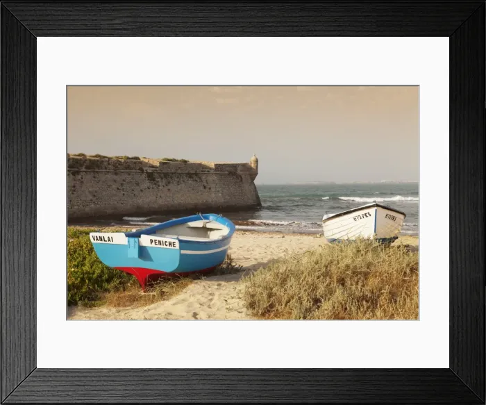 Framed Print : Fishing boats at sunset, Peniche, Atlantic Ocean, Leiria, Portugal, Europe Framed Print : Fishing boats at sunset, Peniche, Atlantic Ocean, Leiria, Portugal, Europe