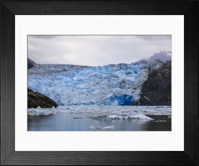 Framed Print : Ice pack and blue ice face of South Sawyer Glacier, mountain backdrop, Stikine Icefield Framed Print : Ice pack and blue ice face of South Sawyer Glacier, mountain backdrop, Stikine Icefield