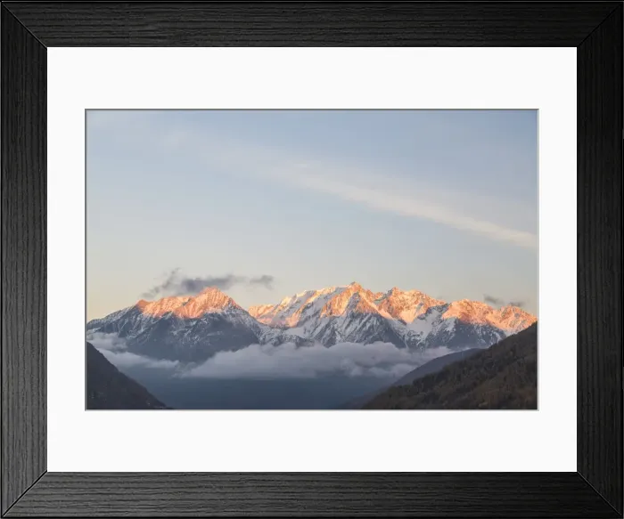 Framed Print : Snowy peaks at sunset, Ponte Di Legno, Brescia province, Valcamonica, Lombardy, Italy Framed Print : Snowy peaks at sunset, Ponte Di Legno, Brescia province, Valcamonica, Lombardy, Italy