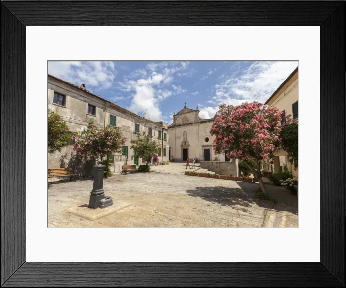 Framed Print : Church of Sant Ilario in Campo, Elba Island, Livorno Province, Tuscany, Italy, Europe
