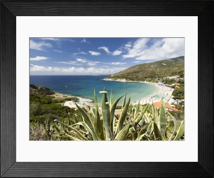 Framed Print : View of turquoise sea and Cavoli Beach, Marciana, Elba Island, Livorno Province, Tuscany Framed Print : View of turquoise sea and Cavoli Beach, Marciana, Elba Island, Livorno Province, Tuscany