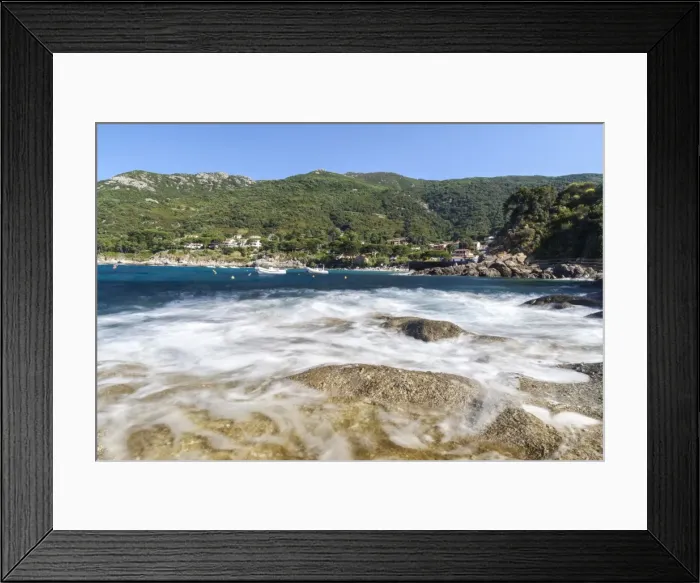 Framed Print : Waves crashing on rocks, Pomonte Beach, Marciana, Elba Island, Livorno Province, Tuscany Framed Print : Waves crashing on rocks, Pomonte Beach, Marciana, Elba Island, Livorno Province, Tuscany