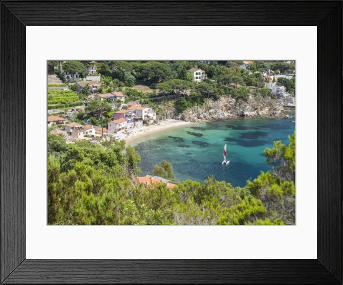 Framed Print : Sailboat in the turquoise sea, Porto Azzurro, Elba Island, Livorno Province, Tuscany Framed Print : Sailboat in the turquoise sea, Porto Azzurro, Elba Island, Livorno Province, Tuscany