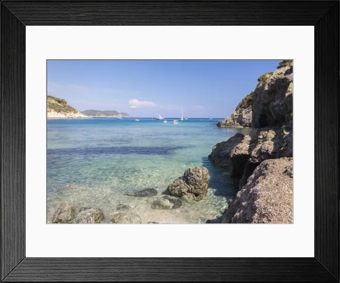 Framed Print : Sailboats in the turquoise sea, Fetovaia Beach, Campo nell Elba, Elba Island, Livorno Province Framed Print : Sailboats in the turquoise sea, Fetovaia Beach, Campo nell Elba, Elba Island, Livorno Province