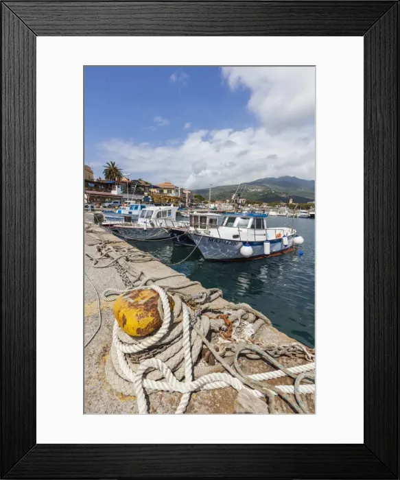 Framed Print : Boats moored in the harbor, Marina Di Campo, Elba Island, Livorno Province, Tuscany Framed Print : Boats moored in the harbor, Marina Di Campo, Elba Island, Livorno Province, Tuscany