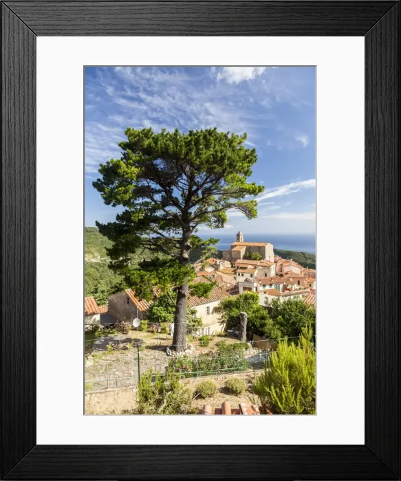 Framed Print : Village of Poggio on the hills of Monte Capanne, Marciana, Elba Island, Livorno Province Framed Print : Village of Poggio on the hills of Monte Capanne, Marciana, Elba Island, Livorno Province