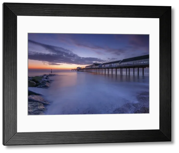 Framed Print : Southwold Pier at dawn, Southwold, Suffolk, England, United Kingdom, Europe Framed Print : Southwold Pier at dawn, Southwold, Suffolk, England, United Kingdom, Europe