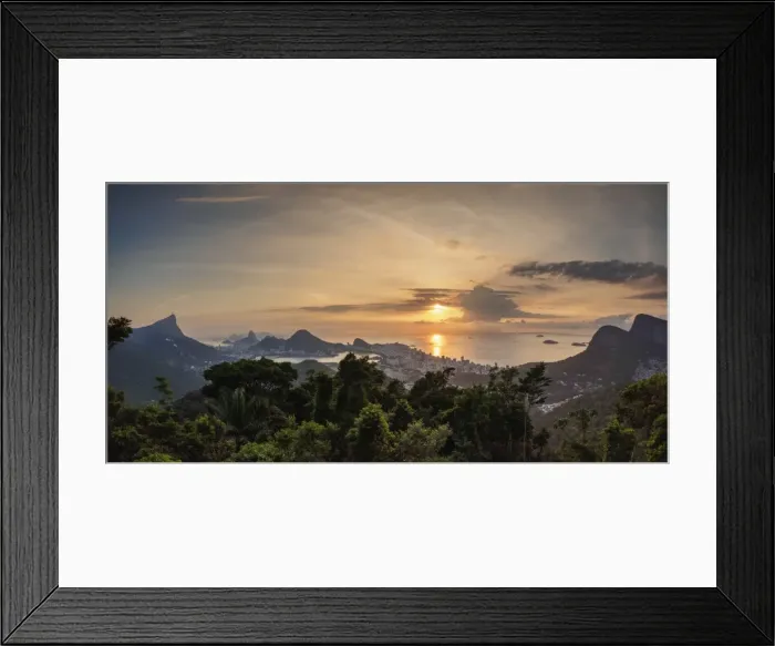 Framed Print : Cityscape from Vista Chinesa at sunrise, Rio de Janeiro, Brazil, South America Framed Print : Cityscape from Vista Chinesa at sunrise, Rio de Janeiro, Brazil, South America