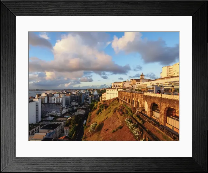 Framed Print : Old Town at sunset, Salvador, State of Bahia, Brazil, South America Framed Print : Old Town at sunset, Salvador, State of Bahia, Brazil, South America