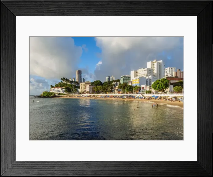 Framed Print : Porto da Barra Beach, Salvador, State of Bahia, Brazil, South America Framed Print : Porto da Barra Beach, Salvador, State of Bahia, Brazil, South America