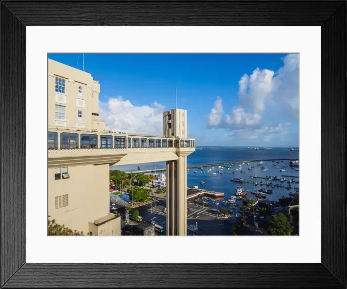 Framed Print : Lacerda Elevator, Salvador, State of Bahia, Brazil, South America Framed Print : Lacerda Elevator, Salvador, State of Bahia, Brazil, South America