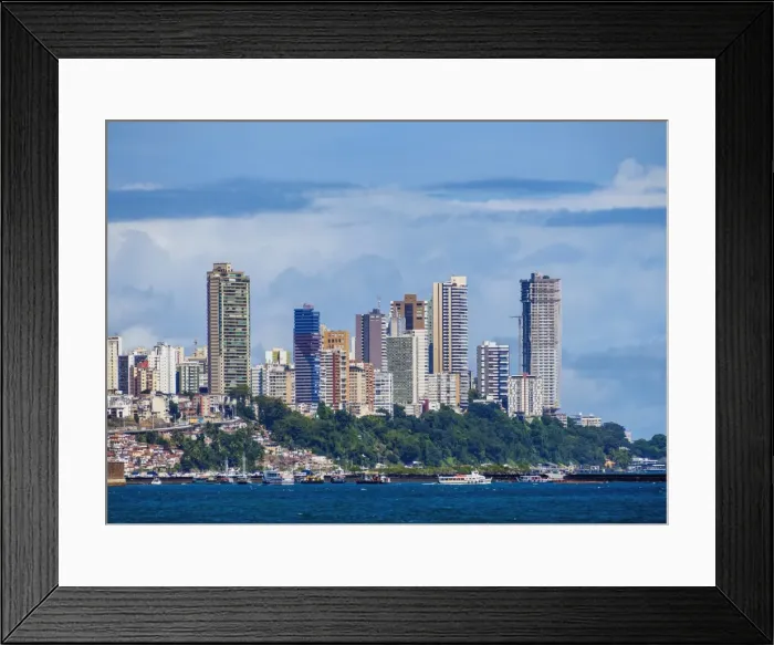 Framed Print : City seen from the Bay of All Saints, Salvador, State of Bahia, Brazil, South America Framed Print : City seen from the Bay of All Saints, Salvador, State of Bahia, Brazil, South America