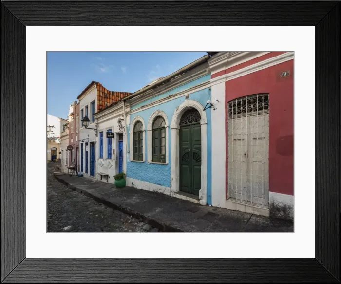 Framed Print : Colourful streets of Carmo, Historic Centre, UNESCO World Heritage Site, Salvador Framed Print : Colourful streets of Carmo, Historic Centre, UNESCO World Heritage Site, Salvador