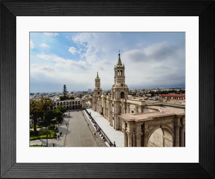 Framed Print : Cathedral, Plaza de Armas, elevated view, Arequipa, Peru, South America Framed Print : Cathedral, Plaza de Armas, elevated view, Arequipa, Peru, South America