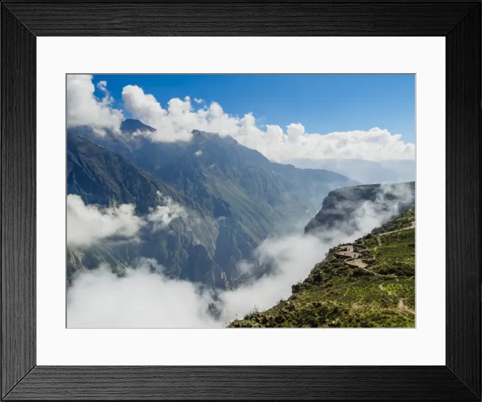 Framed Print : Canyon Colca View Point, Cruz del Condor, Arequipa Region, Peru, South America Framed Print : Canyon Colca View Point, Cruz del Condor, Arequipa Region, Peru, South America