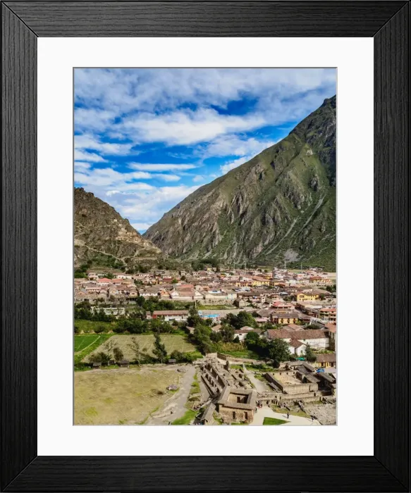 Framed Print : Ollantaytambo, elevated view, Sacred Valley, Cusco Region, Peru, South America Framed Print : Ollantaytambo, elevated view, Sacred Valley, Cusco Region, Peru, South America