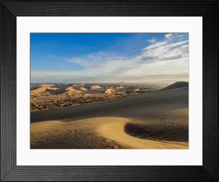 Framed Print : Sand dunes of Ica Desert near Huacachina, sunrise, Ica Region, Peru, South America Framed Print : Sand dunes of Ica Desert near Huacachina, sunrise, Ica Region, Peru, South America