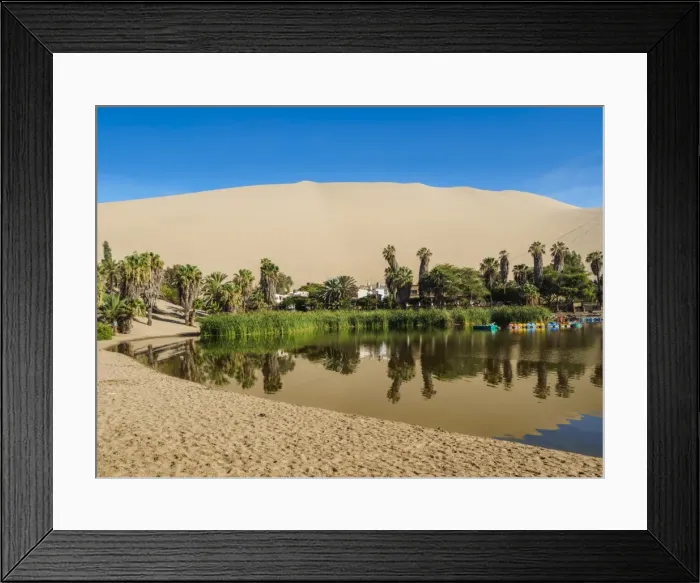Framed Print : Huacachina Oasis and Lake, Ica Region, Peru, South America Framed Print : Huacachina Oasis and Lake, Ica Region, Peru, South America