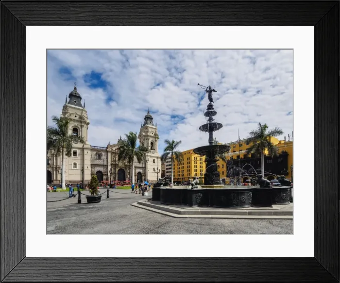 Framed Print : Cathedral of St. John the Apostle and Evangelist, Plaza de Armas, Lima, Peru, South Framed Print : Cathedral of St. John the Apostle and Evangelist, Plaza de Armas, Lima, Peru, South