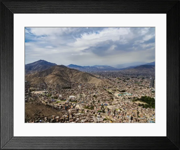 Framed Print : Cityscape seen from the San Cristobal Hill, Lima, Peru, South America Framed Print : Cityscape seen from the San Cristobal Hill, Lima, Peru, South America