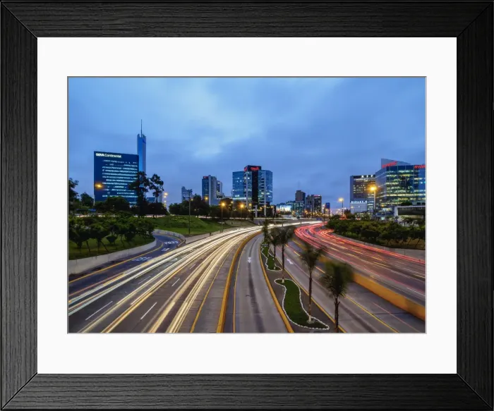 Framed Print : Modern architecture in San Isidro District, twilight, Lima, Peru, South America Framed Print : Modern architecture in San Isidro District, twilight, Lima, Peru, South America
