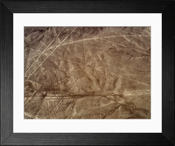 Framed Print : The Condor Geoglyph, aerial view, Nazca, UNESCO World Heritage Site, Ica Region, Peru Framed Print : The Condor Geoglyph, aerial view, Nazca, UNESCO World Heritage Site, Ica Region, Peru
