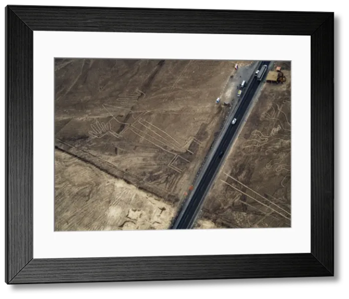Framed Print : The Lizard Geoglyph, aerial view, Nazca, UNESCO World Heritage Site, Ica Region, Peru Framed Print : The Lizard Geoglyph, aerial view, Nazca, UNESCO World Heritage Site, Ica Region, Peru