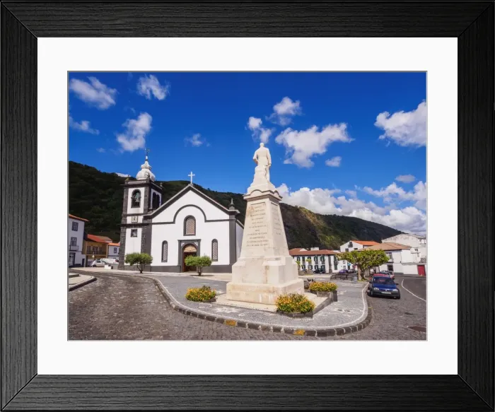 Framed Print : Igreja Matriz de Sao Jorge, Mother Church, Velas, Sao Jorge Island, Azores, Portugal Framed Print : Igreja Matriz de Sao Jorge, Mother Church, Velas, Sao Jorge Island, Azores, Portugal